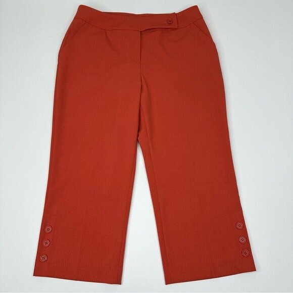 Insight NY Women's Orange Mid-Rise Straight Leg Business Casual Pant 6/W31/L20.5 - Picture 8 of 12